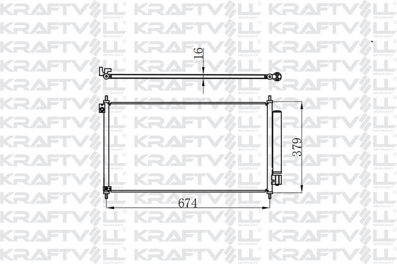 KONDANSER CIVIC 1.5 HYBRID-1.6I 16V-1.8I 16V-2.4I 16V 12- 692×371×16