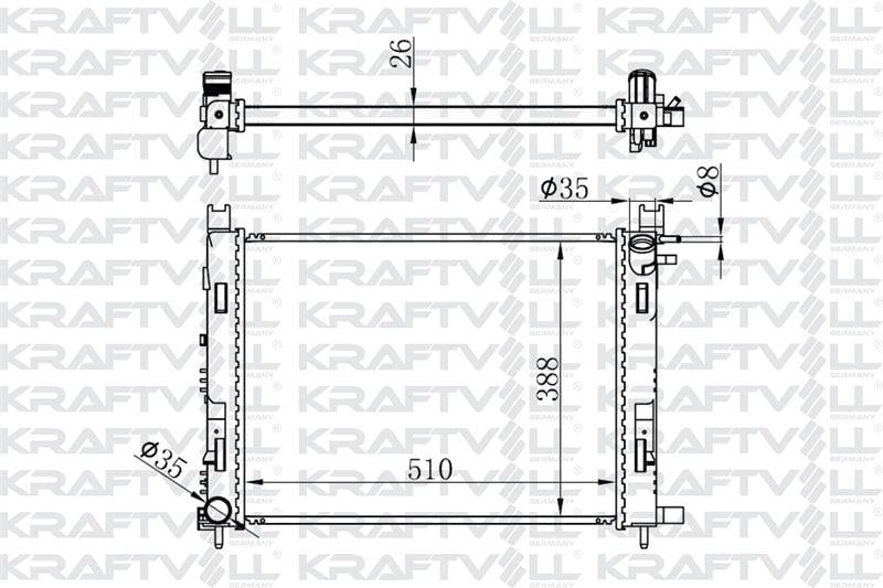 MOTOR RADYATOR CLIO IV 12> CAPTUR 13> SANDERO II 12>LODGY 12> DOKKER 12> 0.9 TCE  1.2TCE / 1.5DCI / 1.6 >BRAZING