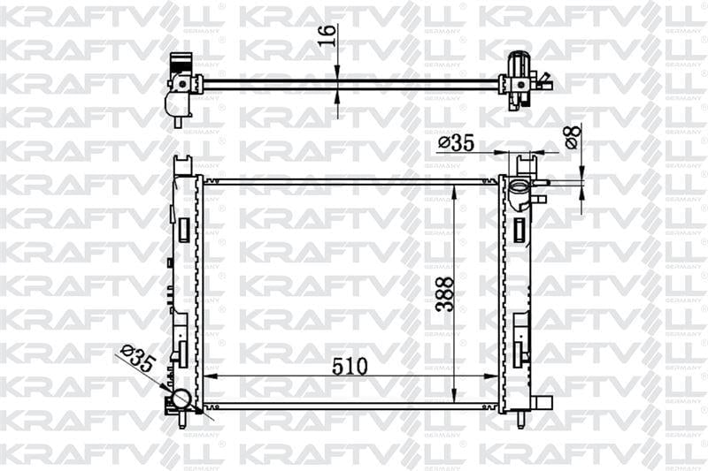 MOTOR RADYATOR CLIO IV CAPTURE SYMBOL SANDERO LOGAN LODGY DOKKER 0,9TCE 1,2 16V 1,5DCI 1,6 12MM ( 510×378×16 ) > BRAZING