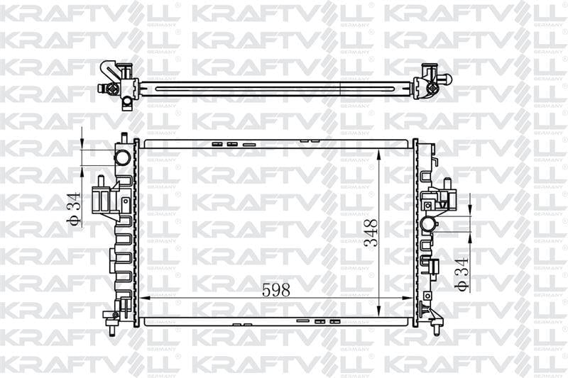 MOTOR RADYATORU (600x368x22) CORSA C / COMBO 1,3CDTI MANUEL> BRAZING