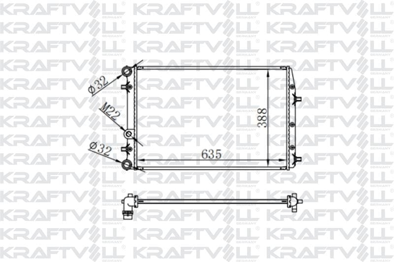 MOTOR RADYATORU POLO CORDOBA IBIZA IV V FABIA ROOMSTER 1,2 1,4 1,6 1,9TDI 99>16 (629*388*16) BRAZING