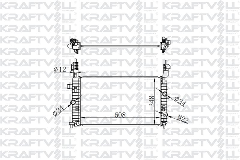 MOTOR SU RADYATORU BRAZING Z14XEP Z16XE MERIVA A (608*348*26) BRAZING (MT)