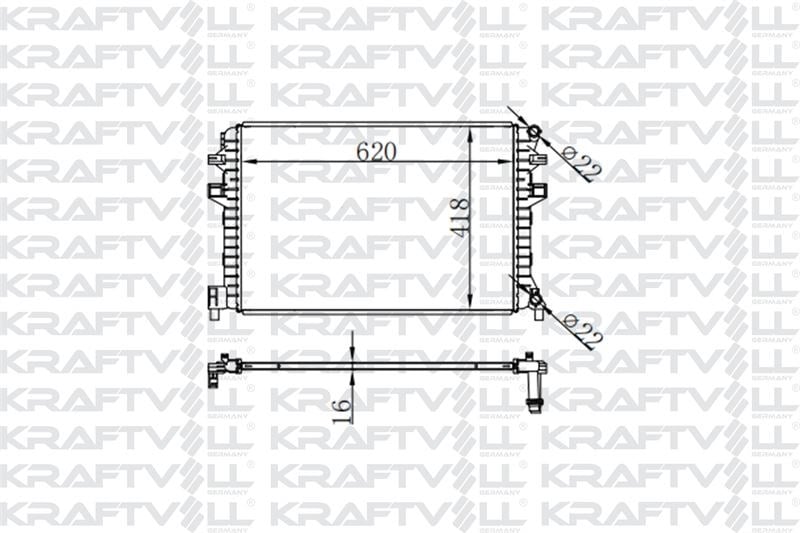 MOTOR SU RADYATORU GOLF VII A3 LEON OCTAVIA 1.2 1.4 1.6 13> (620*418*16) BRAZING (MT)