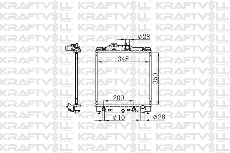 MOTOR SU RADYATORU HONDA CIVIC 1992-2000 (350*359*23) MANUEL VITES