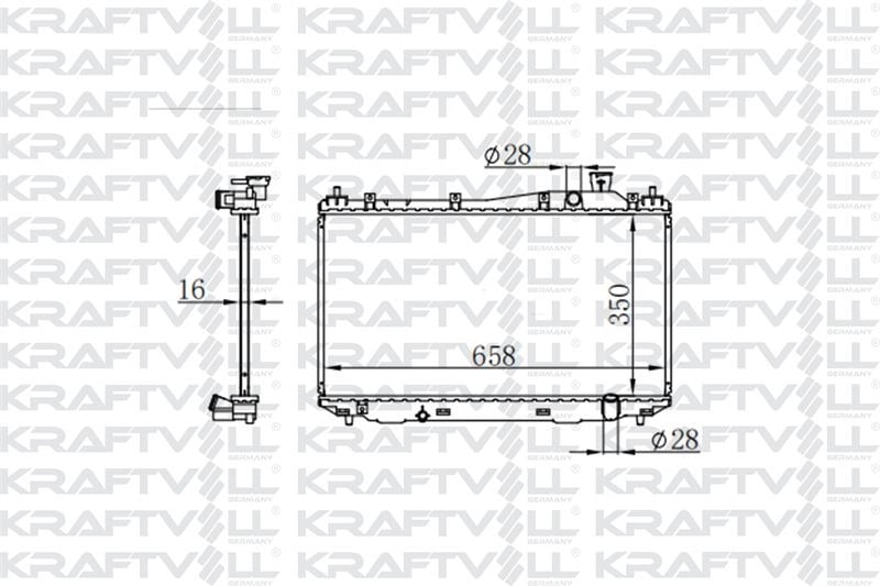 MOTOR SU RADYATORU HONDA CIVIC 2001 2006 MANUEL VITES (350*658*16) BRAZING (MT)