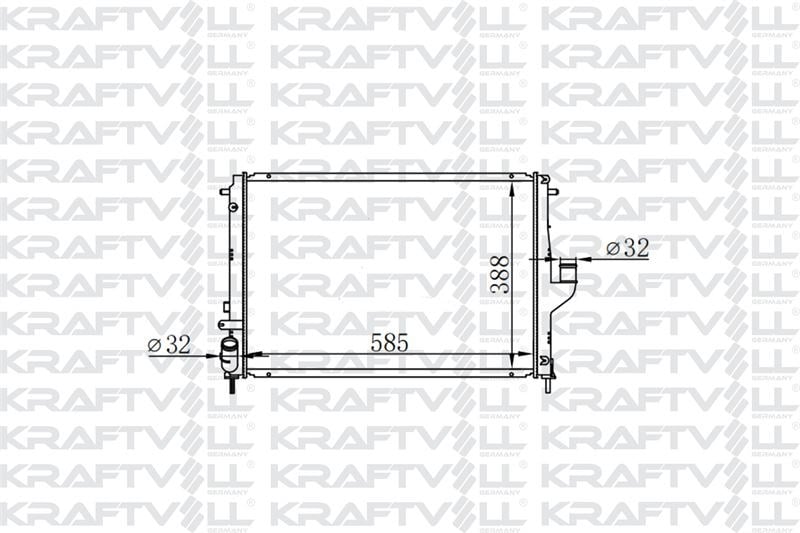 MOTOR SU RADYATORU LOGAN SANDERO DUSTER 1,5DCI K9K 08> (585*388*16) BRAZING (MT)