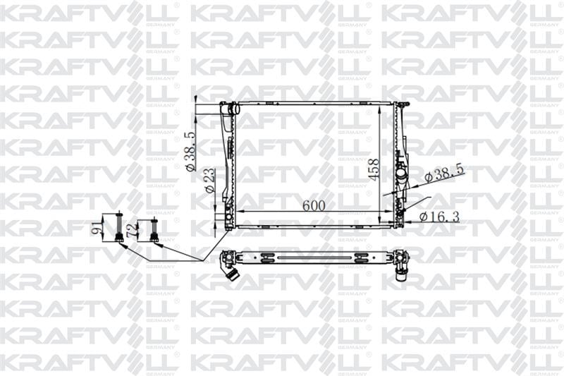MOTOR SU RADYATORU MANUELTAPASIZ BMW E81 E82 E87 E88 E90 E91 E92 E93  X1 E84 Z4 E89 (600*458*26) BRA