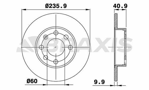ON FREN DISK AYNASI CORSA A 1.2 / 1.3 / 1.4 83 89 KADETT D / E 1.2 / 1.3 / 1.4 84 90
