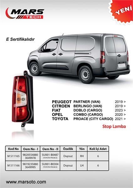 P.Partner - C.Berlingo Stop Lamba (2019-) Duysuz R