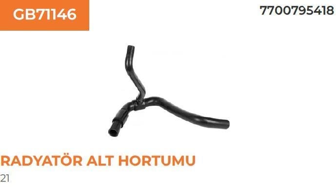 RADYATÖR ALT HORTUMU RENAULT RENAULT 21-1.7 1,7 77