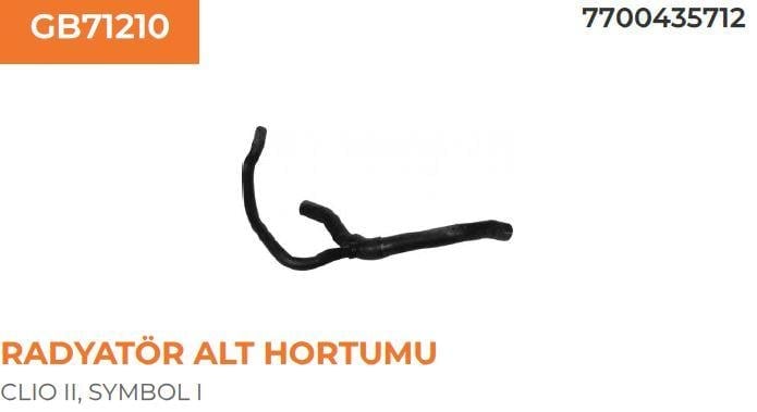 RADYATÖR ALT HORTUMU SYMBOL 1.4 8V 7700735712