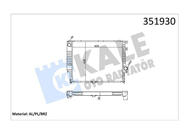 RADYATÖR BMW 5 E34 87>93 7 E32 85>92 1468082 1468085 1723689 17111468082 17111468085 17111723689 17112226336 17111709458