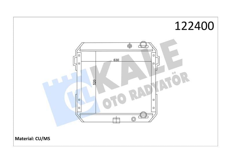 RADYATOR FORD TRUCKS CARGO 20.14 4 SIRA PS 520×630×76