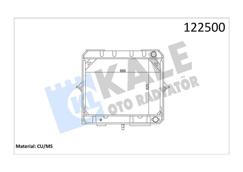 RADYATOR FORD TRUCKS CARGO C26 5 SIRA PS 695×625×7 6