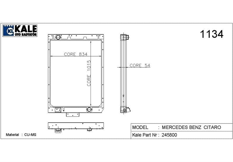 RADYATOR MERCEDES TRUCKS CİTARO 4 SIRA PA