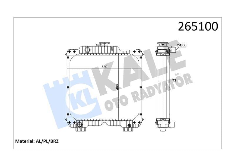 RADYATOR NEWHOLLAND TIER-3 AL/BRZ