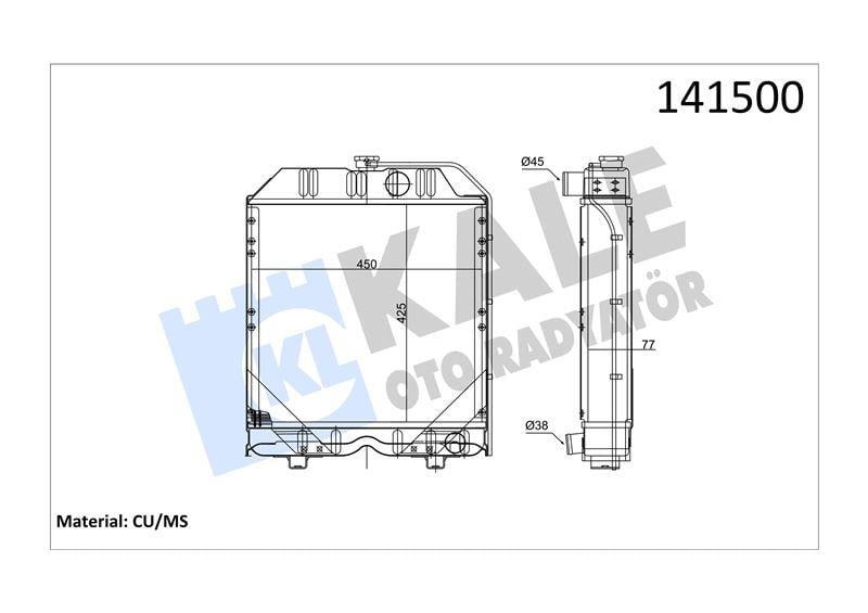 RADYATOR NEWHOLLAND TT55 4 SIRA PF