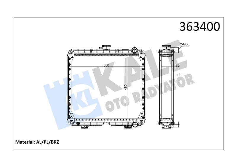 RADYATOR TURK TF UTILITY AL/BRZ