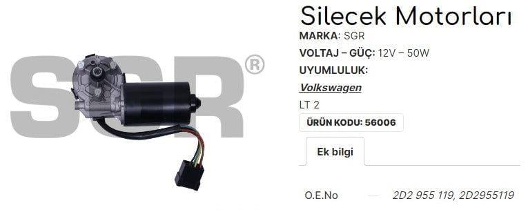 SİLECEK MOTORU LT 2 28-35,28-46 2D2955119