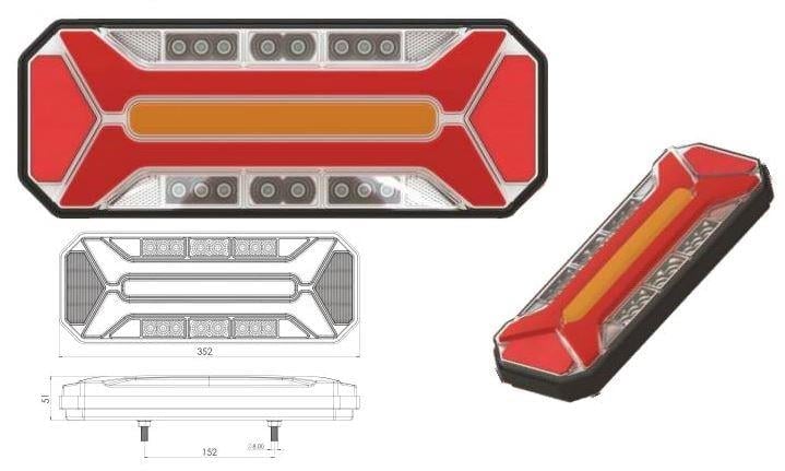 STAR NEON LED DINAMIK SINYALLI STOP LAMBASI 12-24V