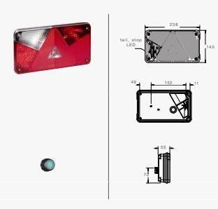 STOP LAMBA MULTIPOINT V LED SAĞ