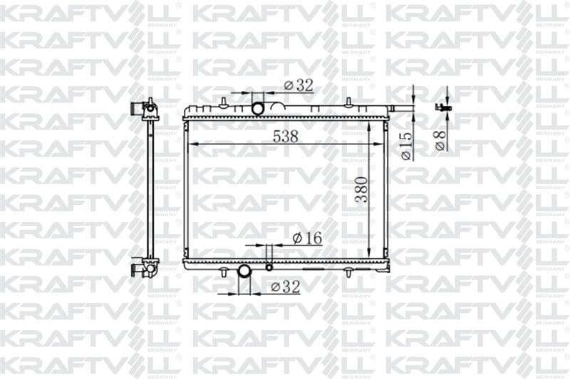 SU RADYATORU P307 P206 C4 C4 (B7) DS4 XSARA II XSARA PICASSO (TU5JP4)1,6 16V OTOMATIK P206 TU3JP (38