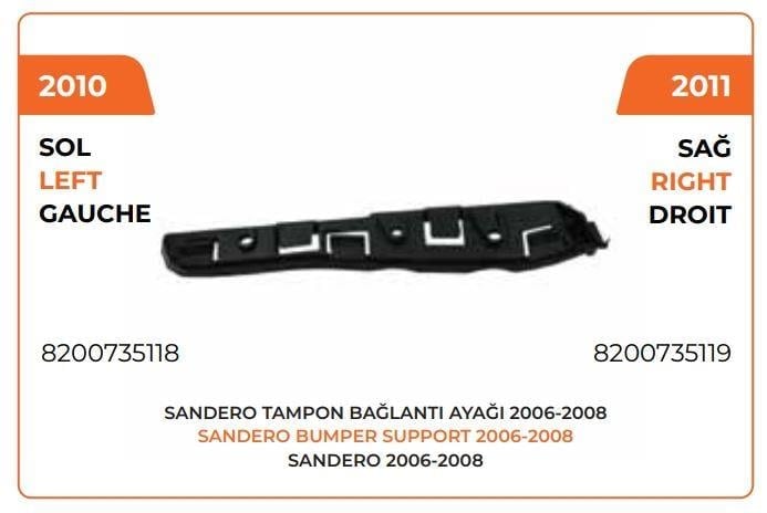 TAMPON AYAĞI SAĞ 06/08 DACİA SANDERO