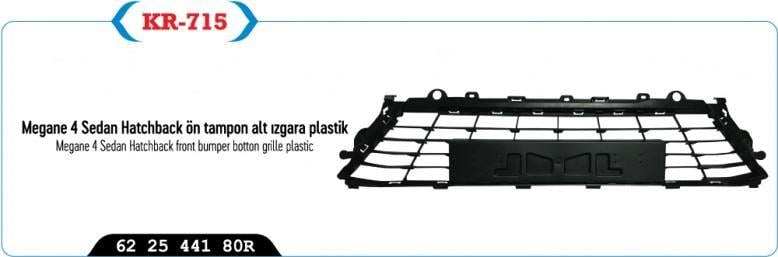 TAMPON IZGARASI ÖN ORTA MEGANE IV ALT PLAKA OLAN