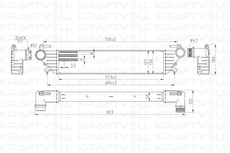 TURBO RADYATORU (INTERCOOLER) FIAT 500L EGEA 1,3 1,6 MJET 1,4 BENZINLI