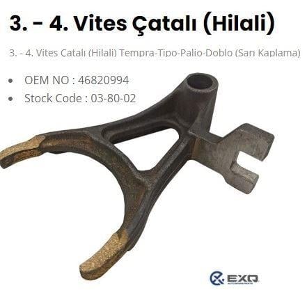 VITES ÇATALI HILALI 3 4 TPSX TIPO UNO PALIO 1.2