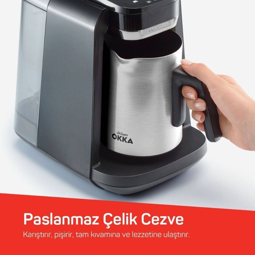 Arzum OK0036-0500 Rıch Pro Plus Türk Kahve Makinesi Krom
