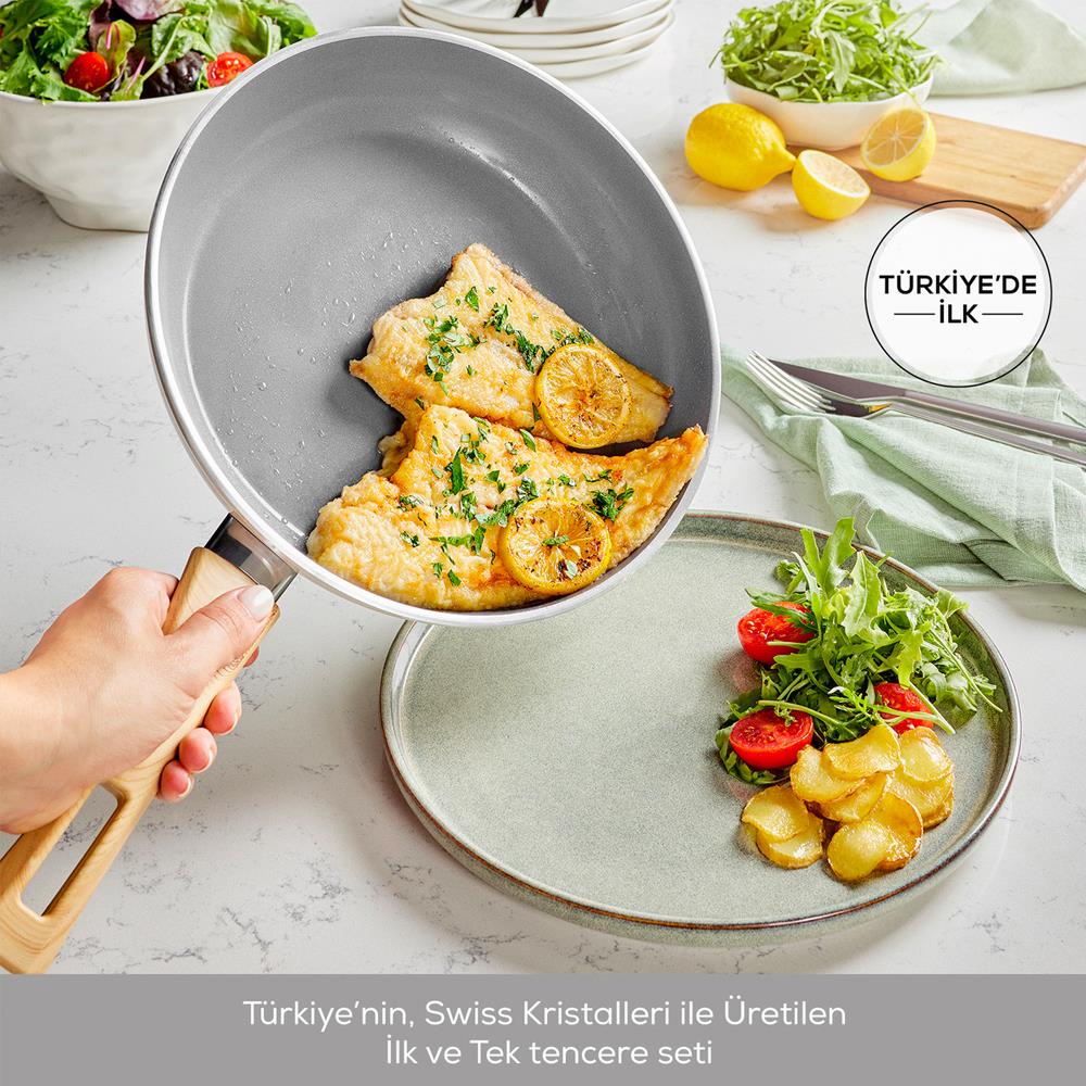 Karaca Swıss Crystal 15 Parça Tencere Seti Creamy