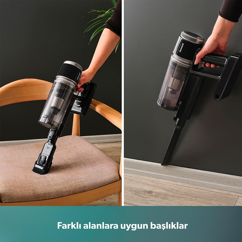 Homend Dustrider Pro 1270H Toz İstasyonlu Şarjlı Dikey Süpürge