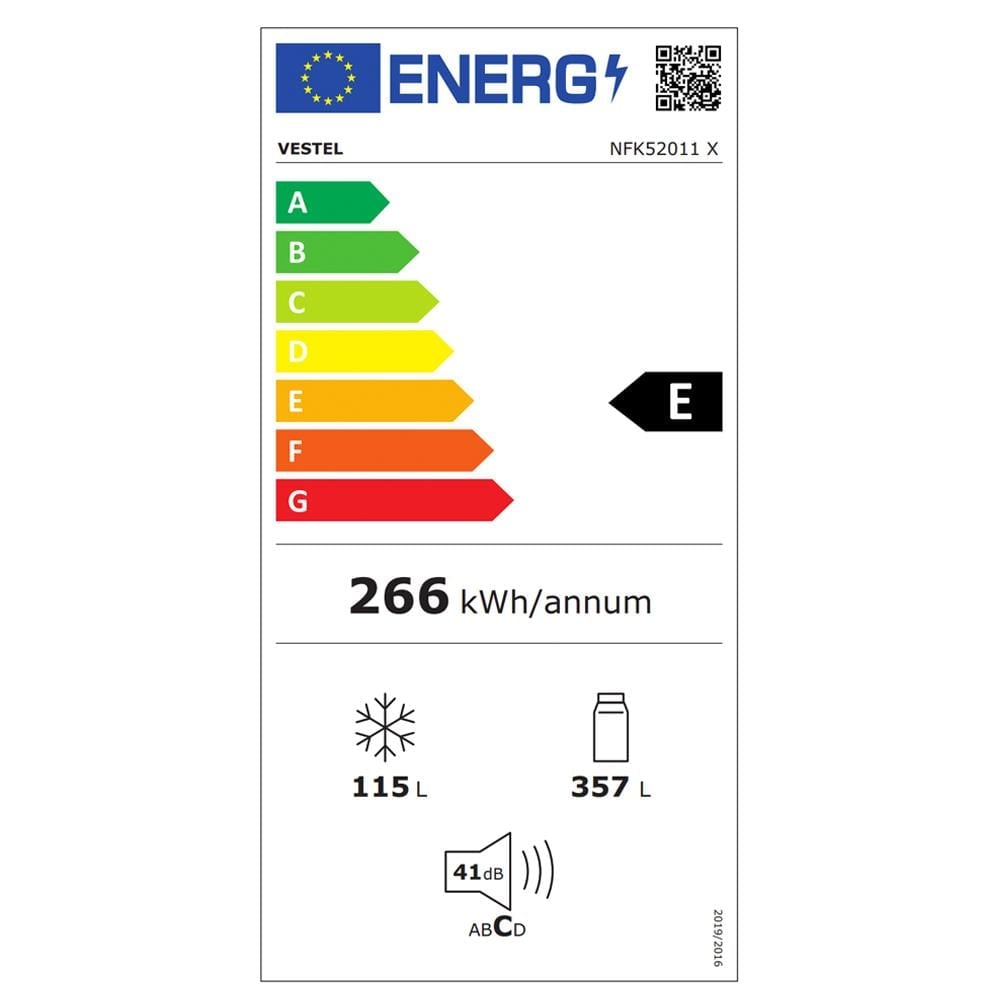 Vestel Nfk52011 X 471lt No-frost Alttan Donduruculu Inox Buzdolabı