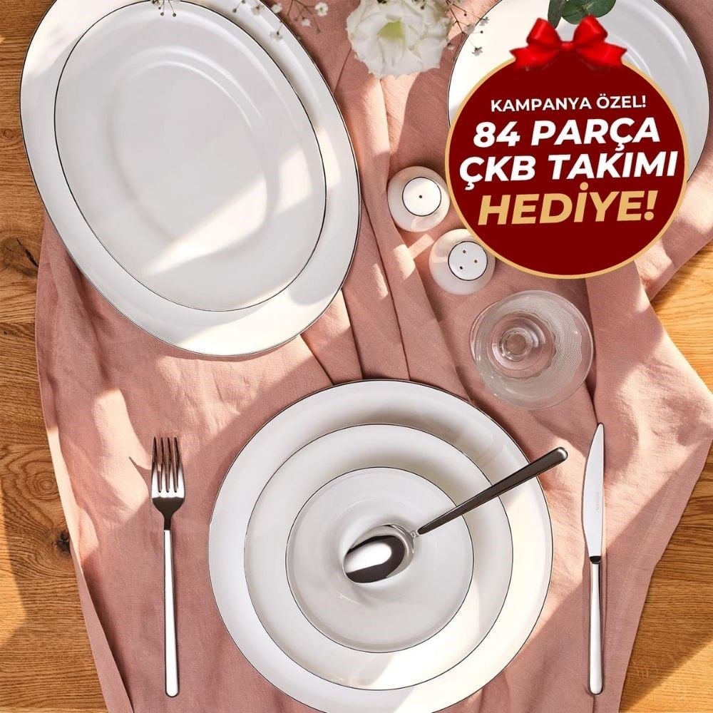 Emsan Fıne Bone Alıcıa  Ymt 60 Prç Fd Platın Yuvarlak