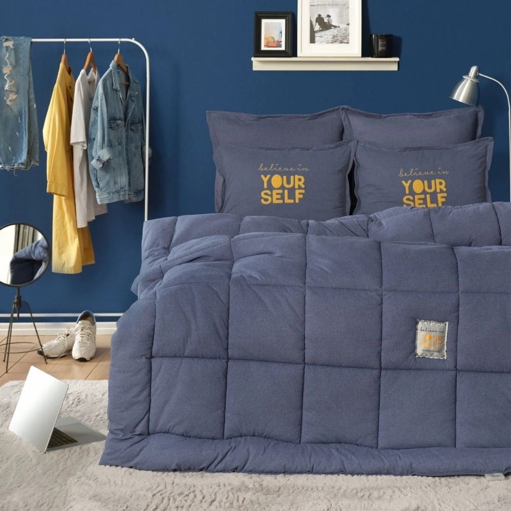 Karaca Motto Indıgo Tek Kişilik Cotton Comfort