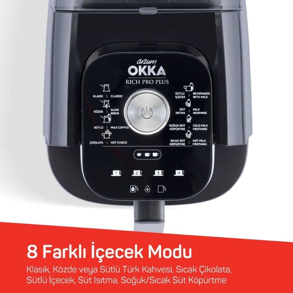 Arzum OK0036-0500 Rıch Pro Plus Türk Kahve Makinesi Krom
