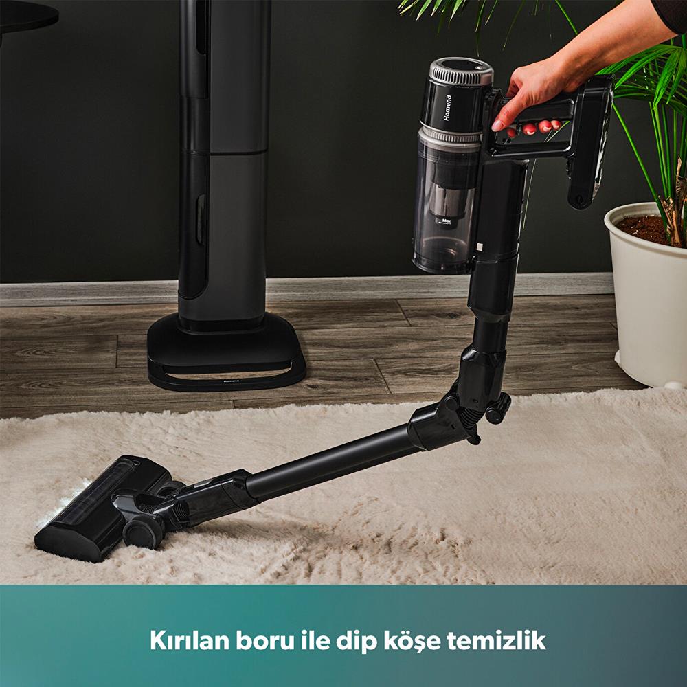 Homend Dustrider Pro 1270H Toz İstasyonlu Şarjlı Dikey Süpürge
