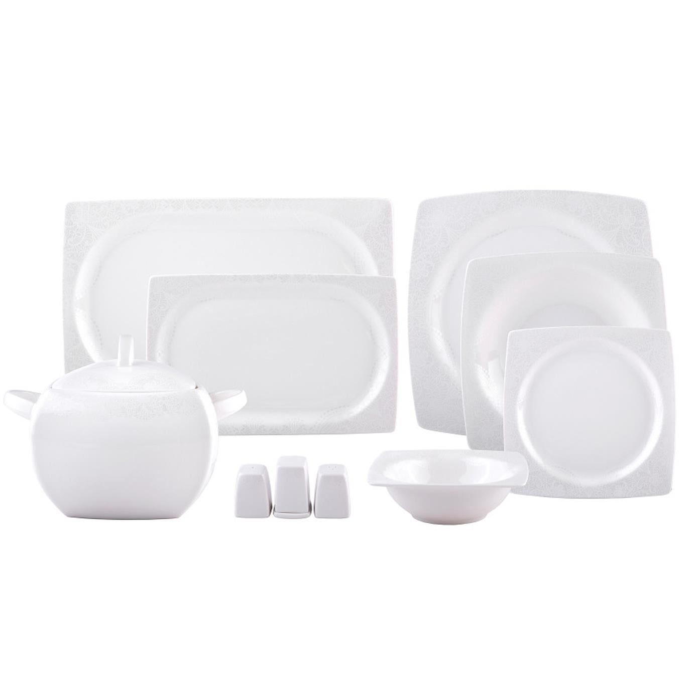 Emsan Fıne Bone Yenı Meyra 61 Prc Yemek Takımı Kare