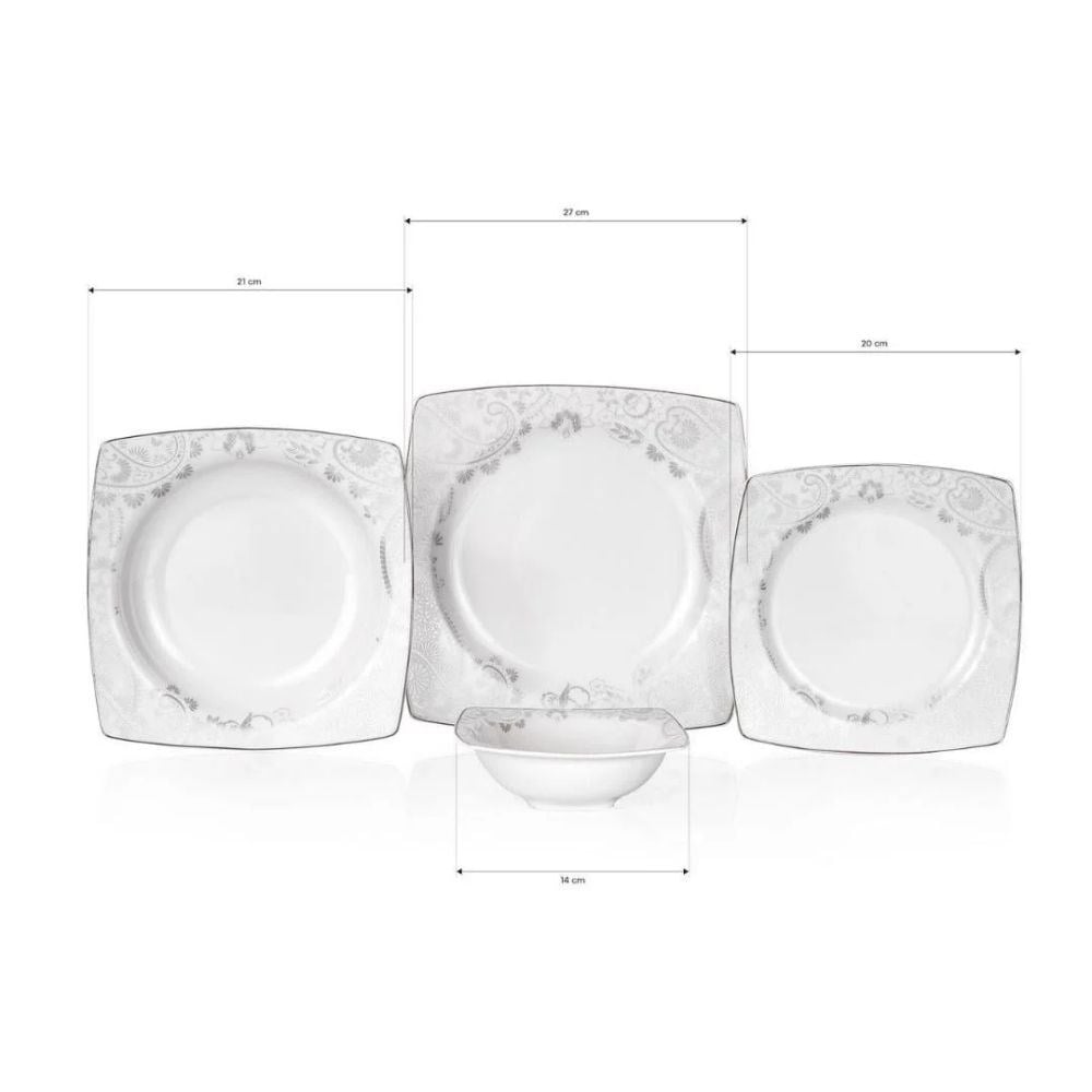 Schafer Gina Yemek Takımı 48 Parça-Platin01