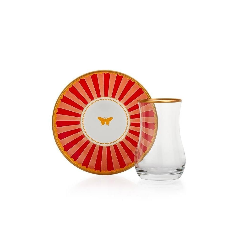 SCHAFER 1S5744-18001-ASO01 PIRIL 6 LI CAM ÇAY SETİ 12 PARÇA ASORTİ