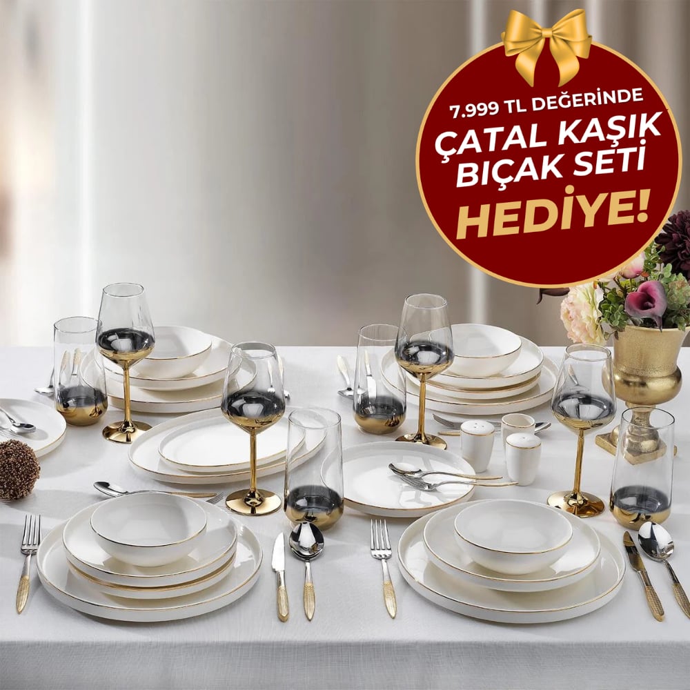 Schafer 1s0020-01001-gld02 Adel Gold 56 Prç Gold Yemek Takımı