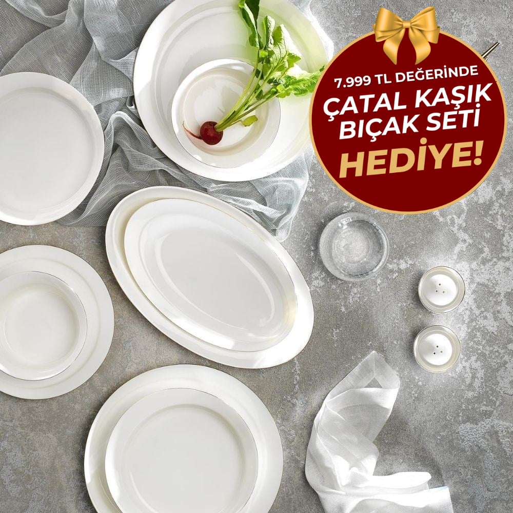 Schafer Superfine Bone Lux Yemek Takımı 56 Parça-Gold