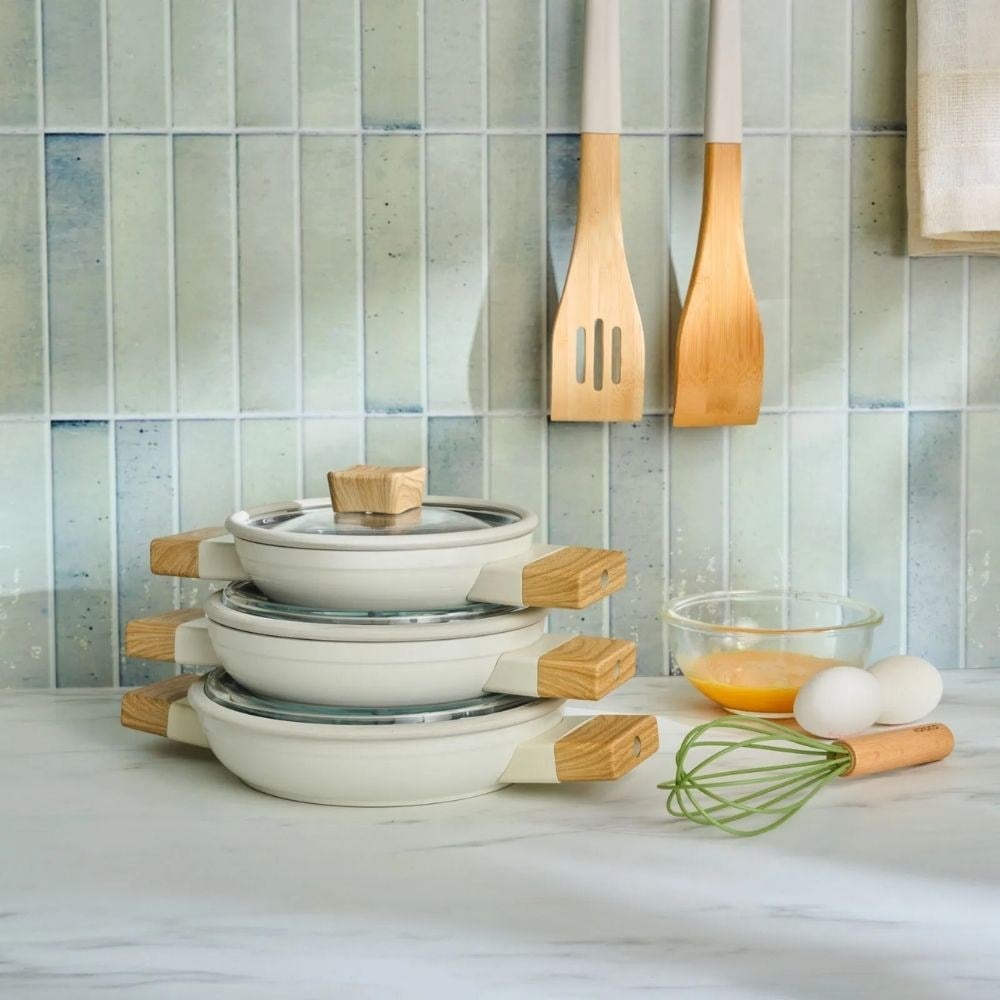 Karaca Swıss Crystal Creamy Wood 6 Parça  Sahan Seti