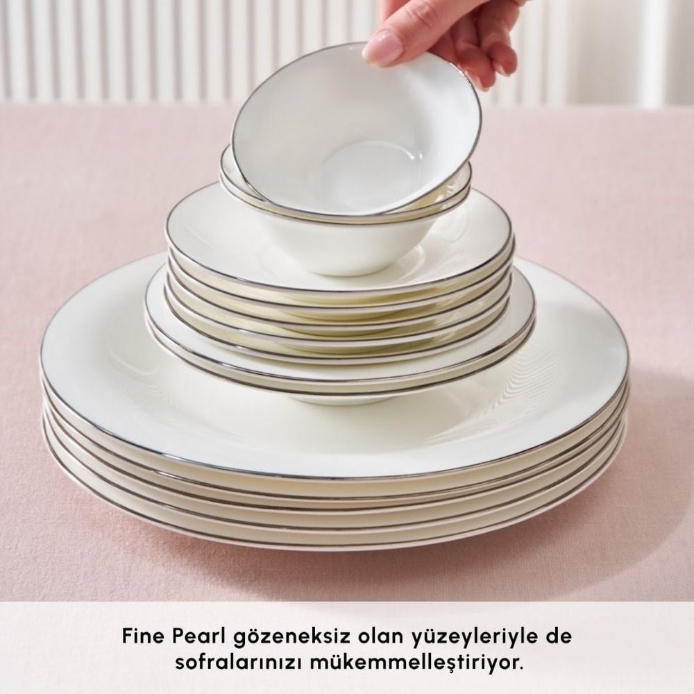 Karaca Fıne Pearl New Fame Platın 26 Parça Kahvaltı Seti