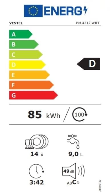 Vestel Bm4212 4 Programlı Bulaşık Makinesi