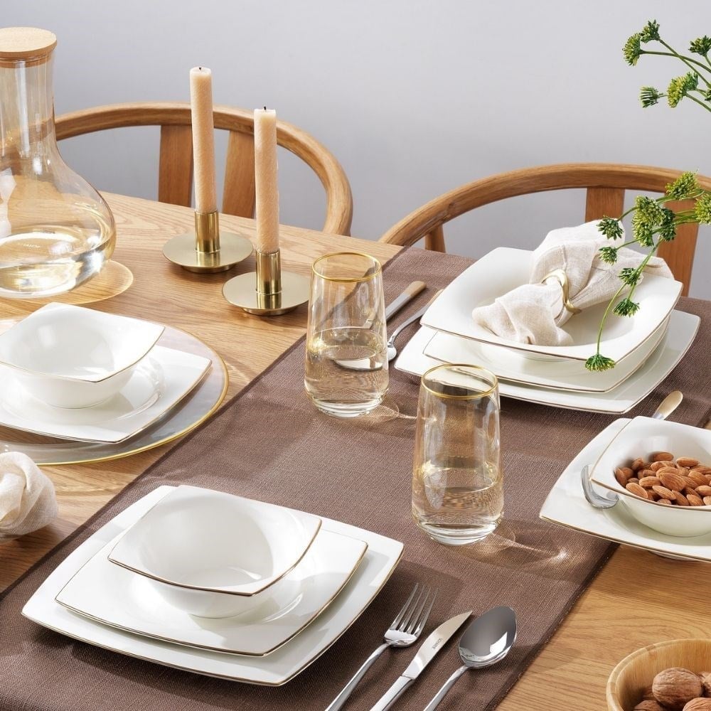 Schafer Elysium Yemek Takımı 48 Parça-Gold