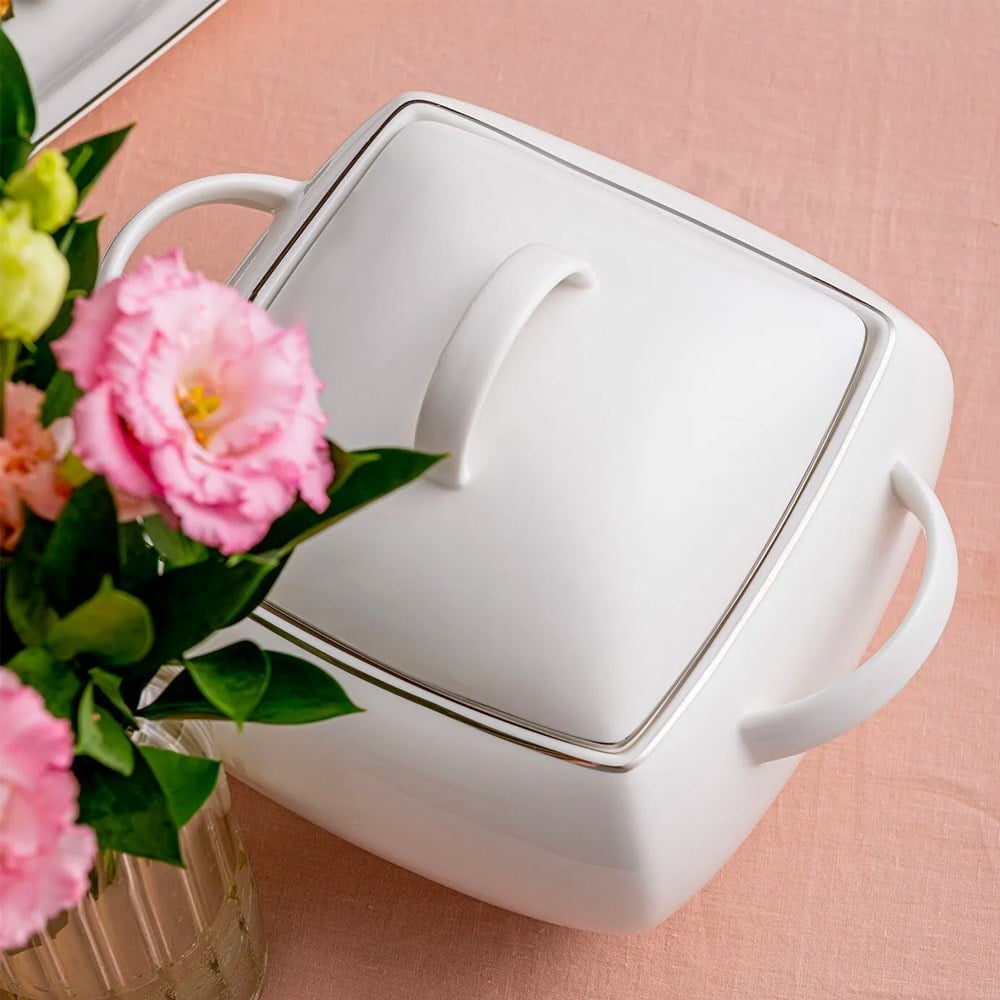 Emsan Yeni Karmen Platın Yemek Takımı 60 Parça Kare