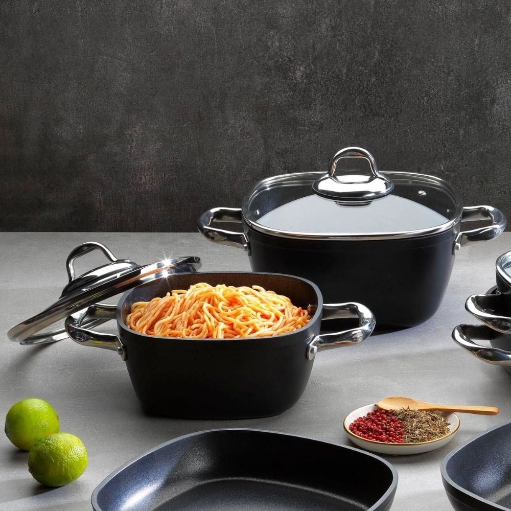 Schafer Gastronomie Master Seramik Derin Tencere 26cm-siyah/gri