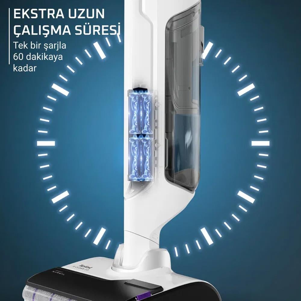 Tefal X-Clean 10 Islak ve Kuru Kablosuz Dikey Süpürge